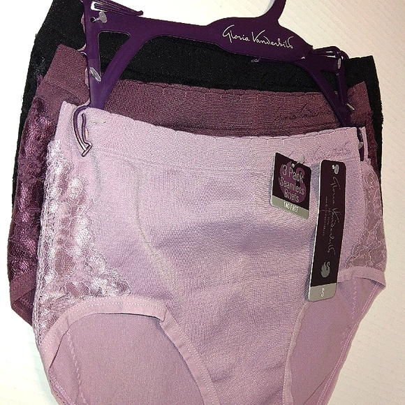 Last Set~ NWT GLORIA VANDERBILT☆Sexy Ladies Seamless Lacey Shaping Brief Panty - Picture 5 of 15